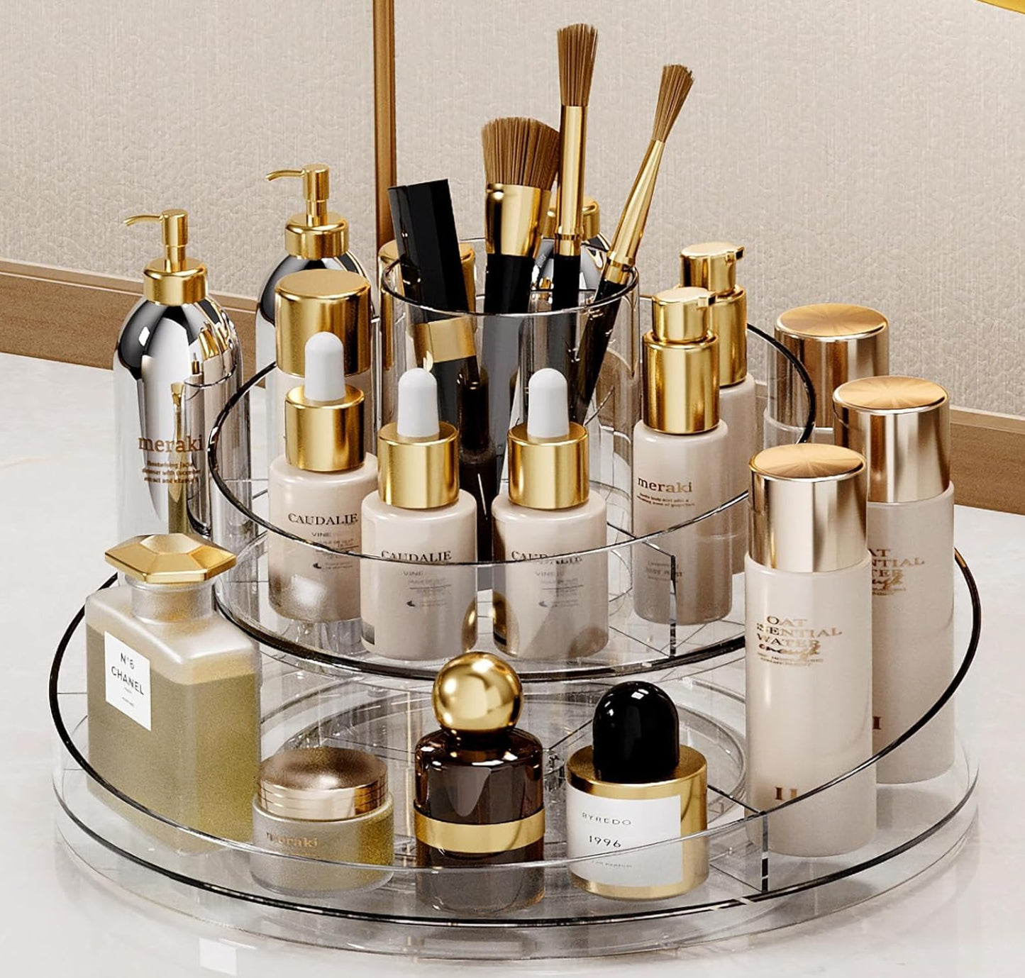 Dluxe Ave. 360 Rotating Makeup Organizer/Cosmetics Storage Tray