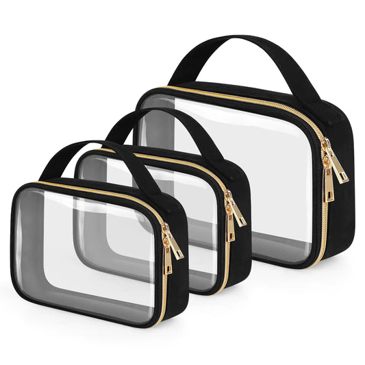 Dluxe Ave. Makeup Bags with Handles / (Black)