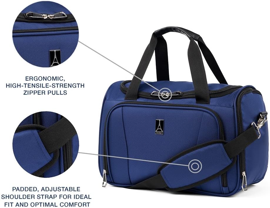 Dluxe Ave. 3 Pcs Luggage Set Carry on/Soft Tote/Medium to Large 28-Inch Check-in Expandable/4 Spinner Wheels/ (Blue)