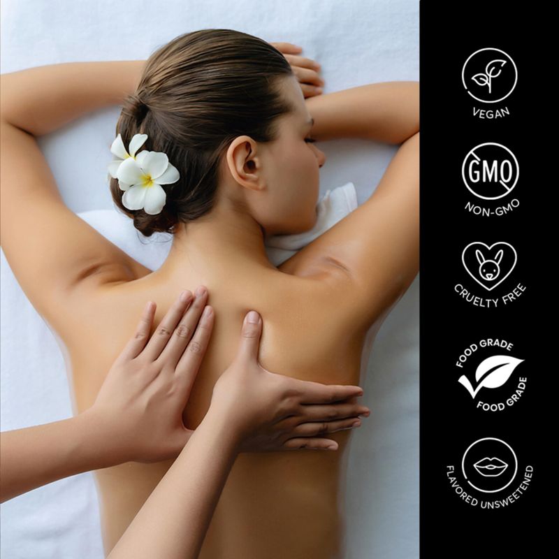 Dluxe Ave. Tropical - Massage Oil Candle – Vegan Full Body Massage Therapy & Home SPA – Sustainable Formula for Relaxation & Stress Relief