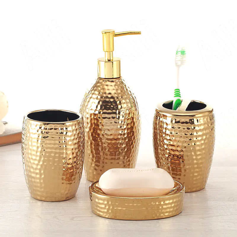Dluxe Ave. Modern Ceramic 5-Piece Bathroom Accessory Set