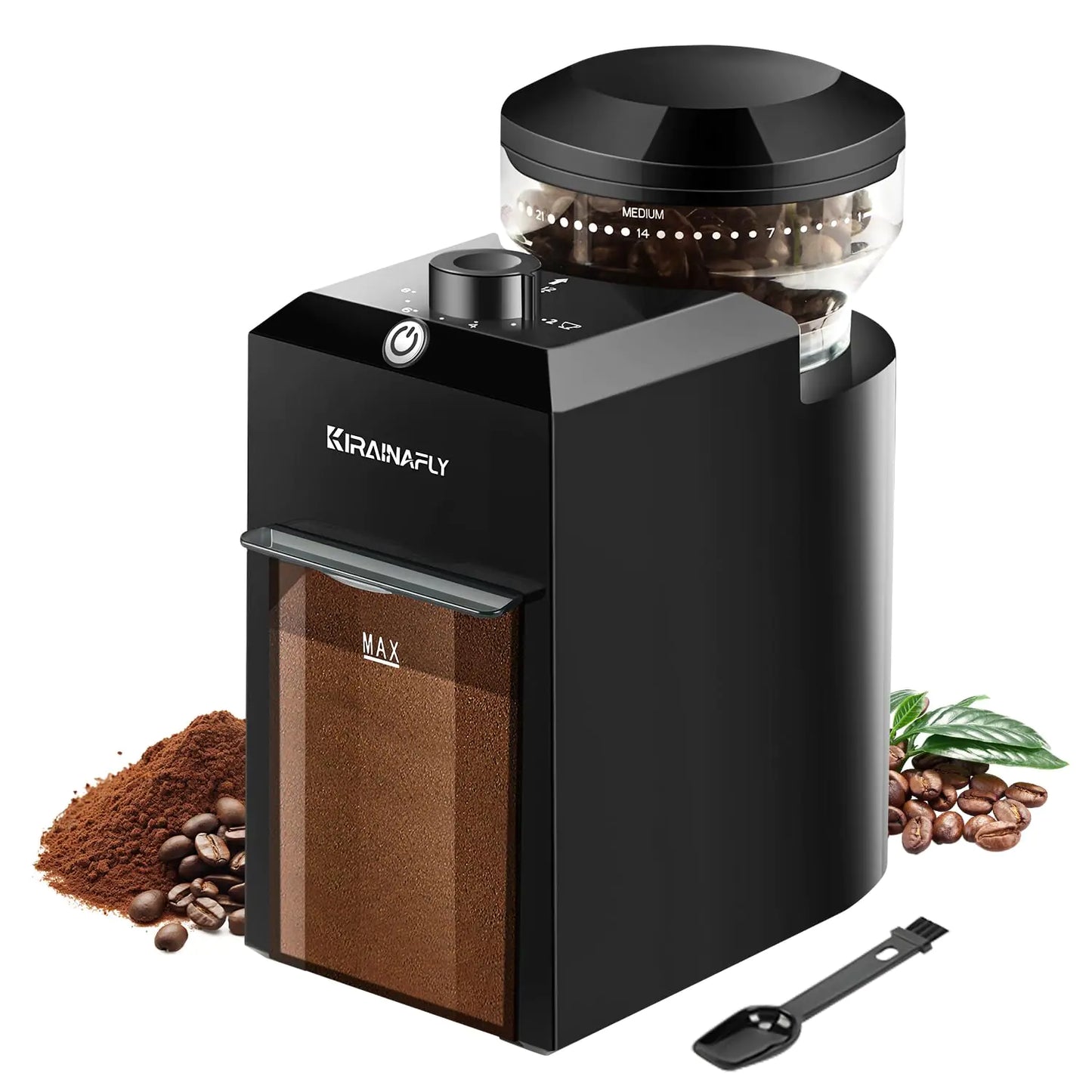 Dluxe Ave. Adjustable coffee grinder with 28 Precise/French Press Drip and Espresso12 Cups(Black)