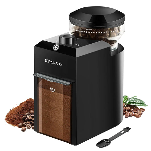Dluxe Ave. Adjustable coffee grinder with 28 Precise/French Press Drip and Espresso12 Cups(Black)