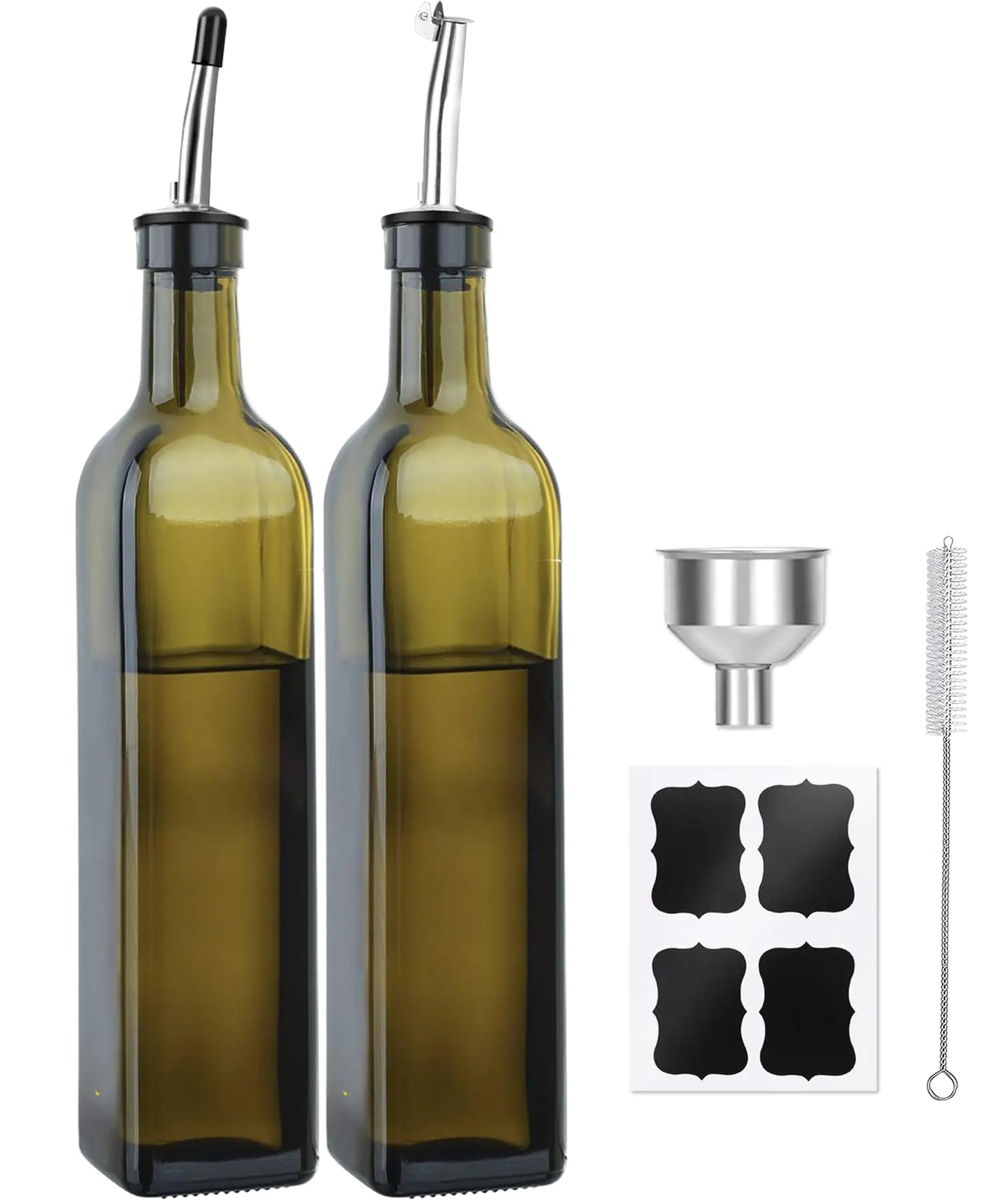 Dluxe Ave. Green Olive Oil Dispenser Bottle / 2 Pcs Set