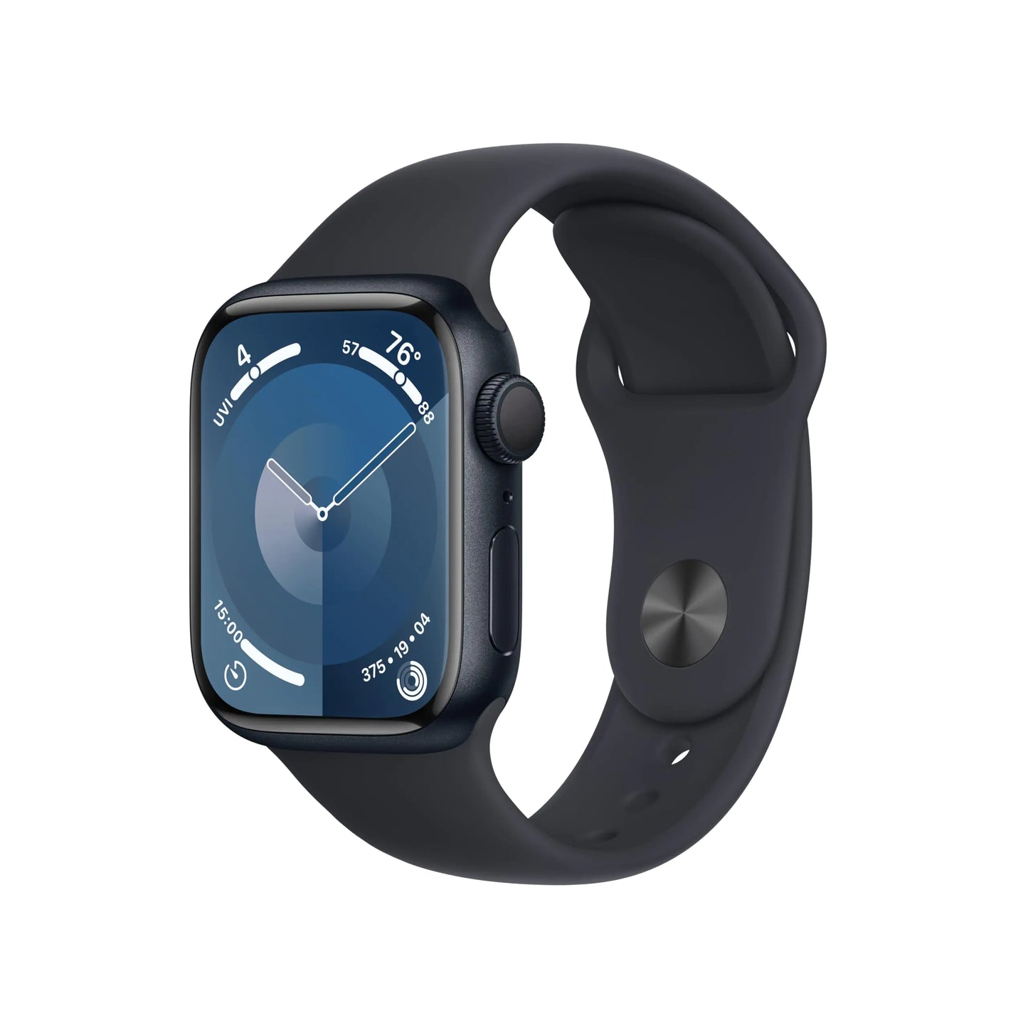 Dluxe Ave. Apple Watch Series 9 [GPS 41mm] Midnight Aluminum Case with Midnight Sport Band S/M (Renewed)