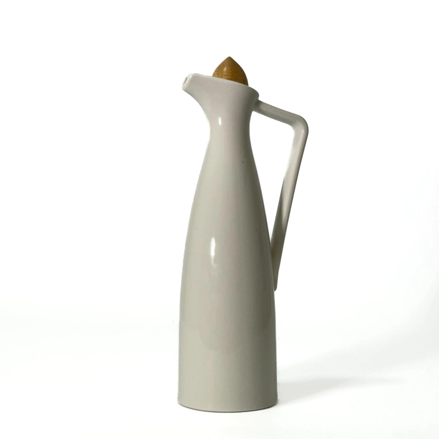 Dluxe Ave. White Pottery Olive Oil Dispenser /Elegant Design/ Drip-Free Pourer with Stopper