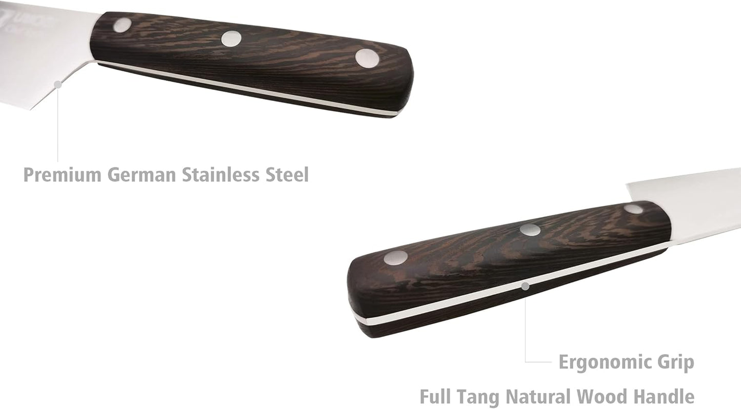 Dluxe Ave. Bread Knife 8 Inch with Sheath/ German High Carbon Stainless Steel