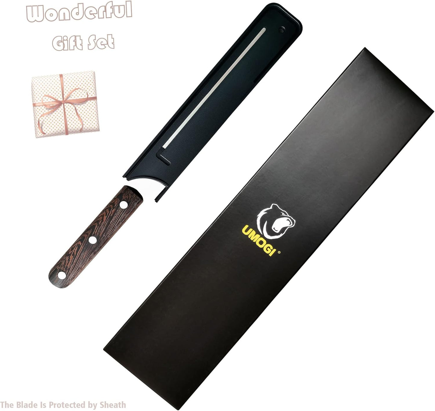 Dluxe Ave. Bread Knife 8 Inch with Sheath/ German High Carbon Stainless Steel