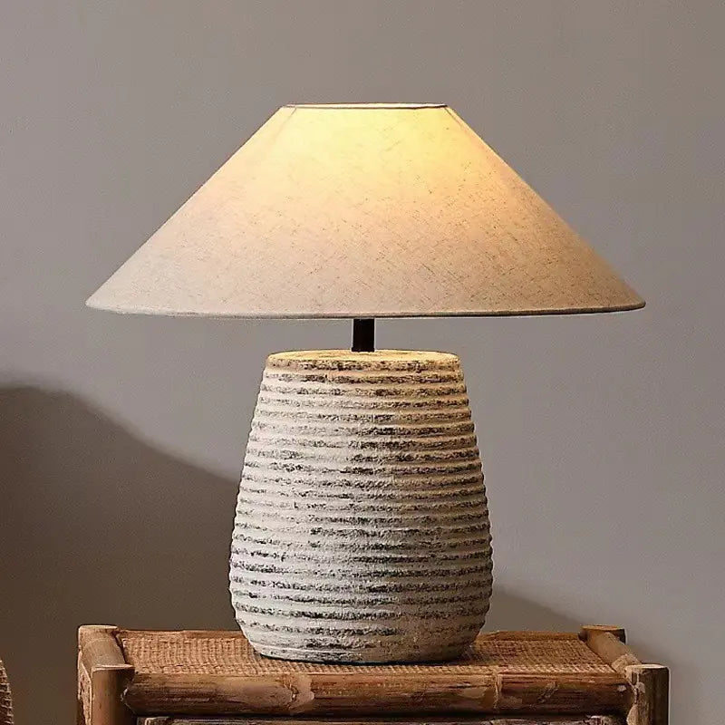 Dluxe Ave. Zhongshan Ceramic Table Lamp - Vintage Japanese Style