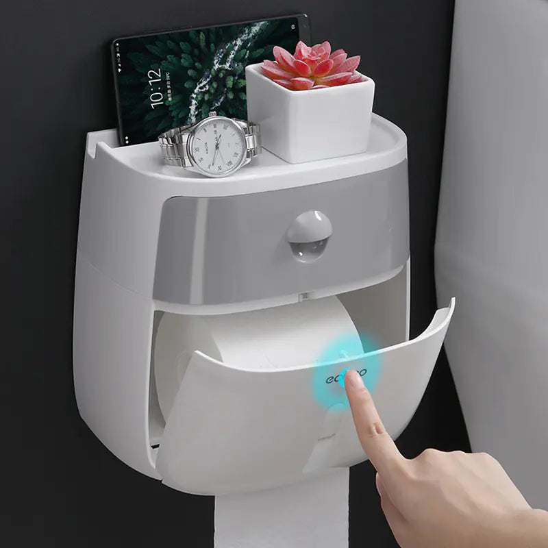 Dluxe Ave. Creative Waterproof Toilet Paper Holder and Tissue Rack