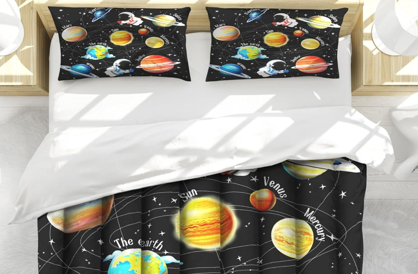 Dluxe Ave. ( QUEEN ) 3 Pcs Comforter Bedding Set/ Galaxy