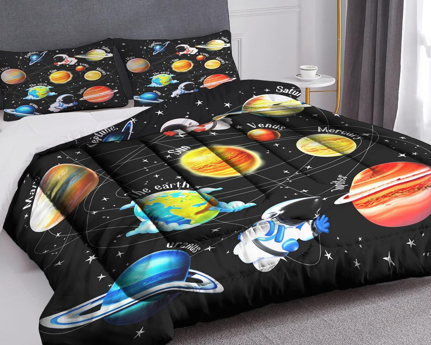 Dluxe Ave. ( QUEEN ) 3 Pcs Comforter Bedding Set/ Galaxy