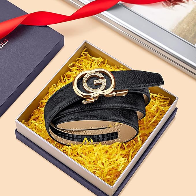 Dluxe Ave.  Leather Buckle Belt with Belt Box