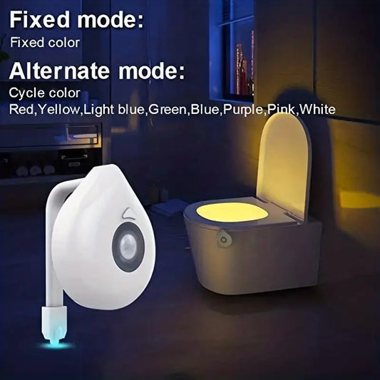 Dluxe Ave. LED Toilet Night Light with Motion Sensor and 8 Colors