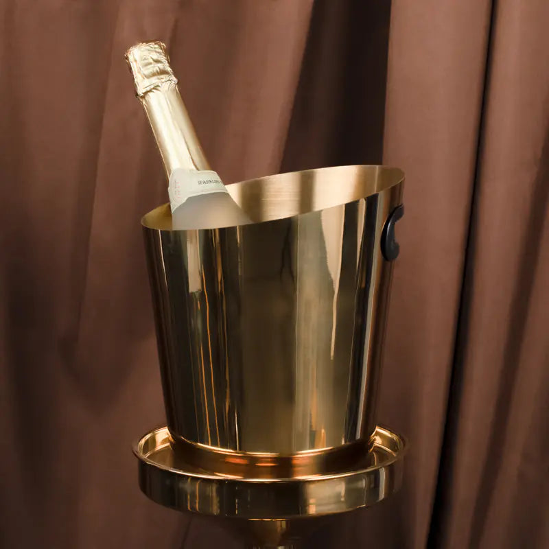 Dluxe Ave. Inclined Stainless Steel Ice Bucket for Household Use