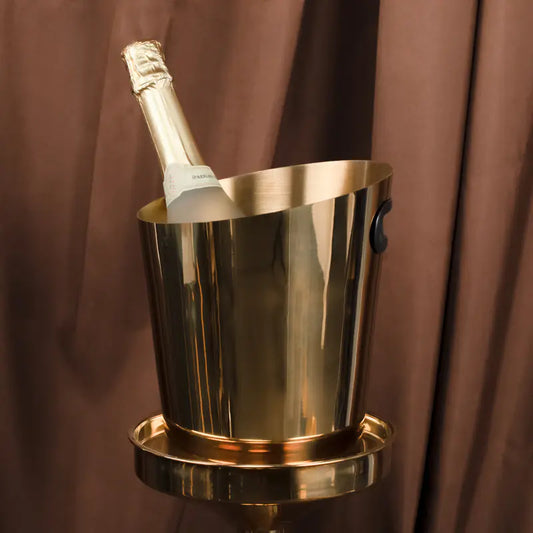 Dluxe Ave. Inclined Stainless Steel Ice Bucket for Household Use