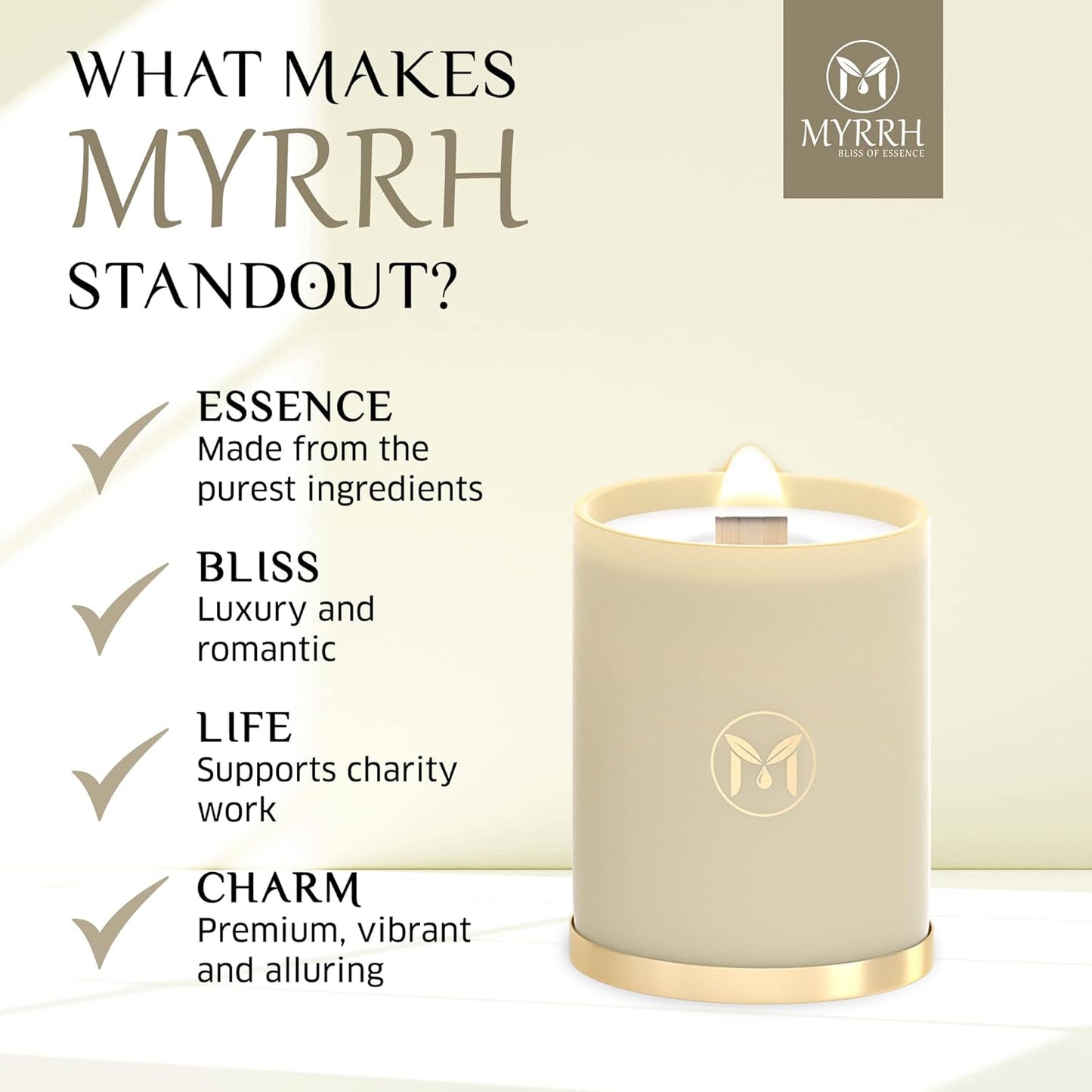 Dluxe Ave. Vanilla Almond Scented Candle/ All Natural Pure Soy Candle/ 15 oz Lasts Up to 80-85 Hours/ Infused Elegant and Relaxing