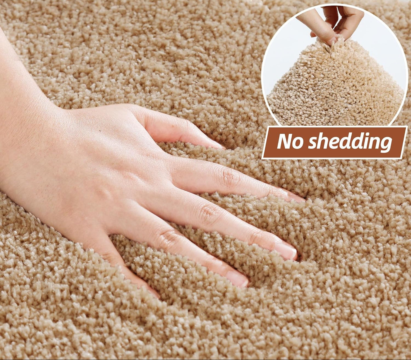 Dluxe Ave. Durable Soft Bath-Mat for Bathroom/ Machine Washable/ 36 x 24 Non Slip (Beige)