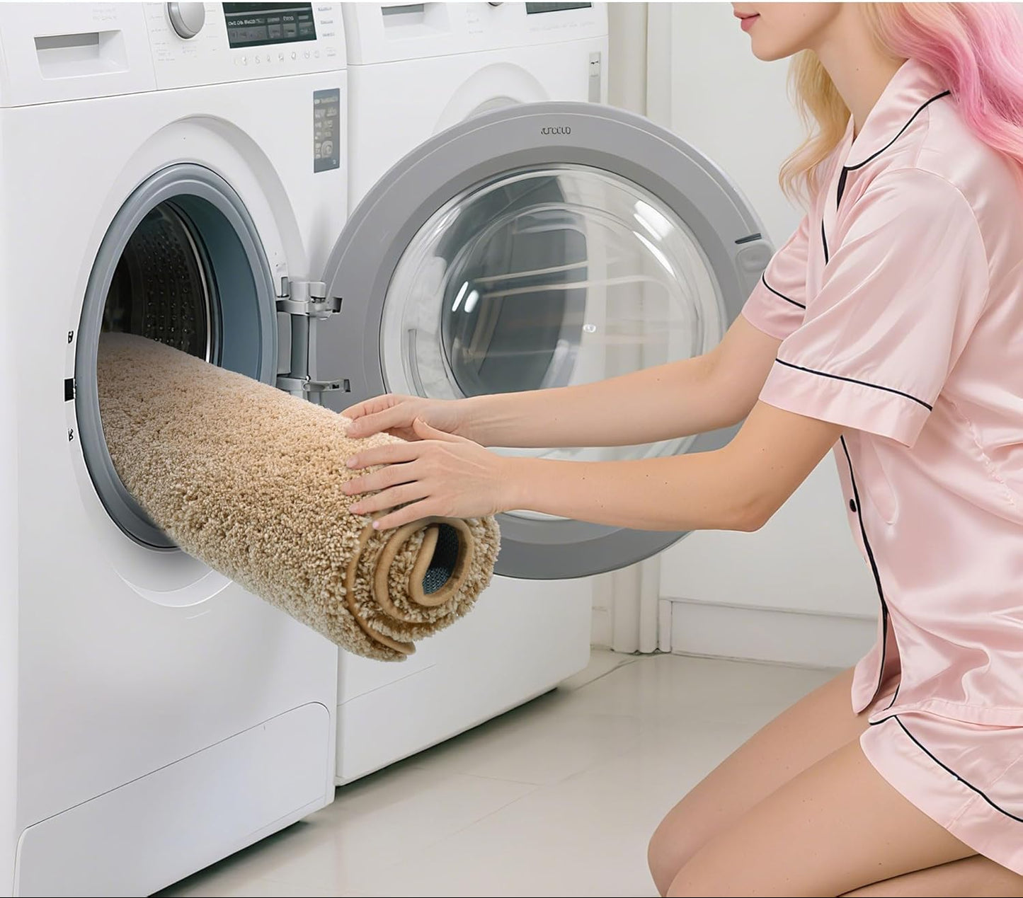 Dluxe Ave. Durable Soft Bath-Mat for Bathroom/ Machine Washable/ 36 x 24 Non Slip (Beige)