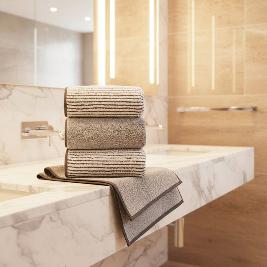 Dluxe Ave. Bamboo Charcoal Coral Fleece Bath Towel Gift Set