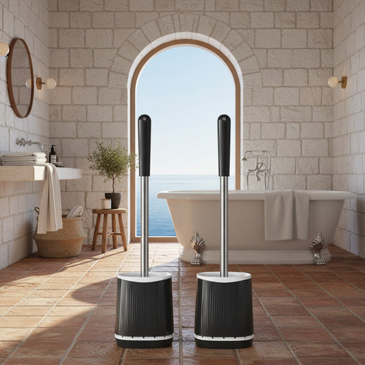 Dluxe Ave.  Toilet Brush and Holder Set (2 Black)