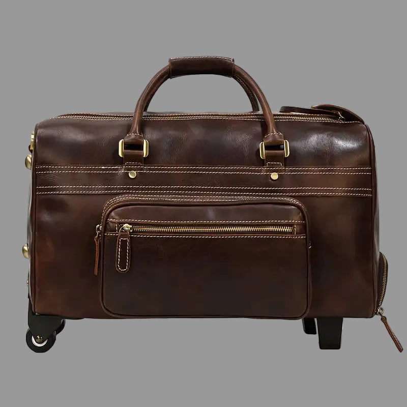 Dluxe Ave. Genuine Leather Large Travel Duffle Bag