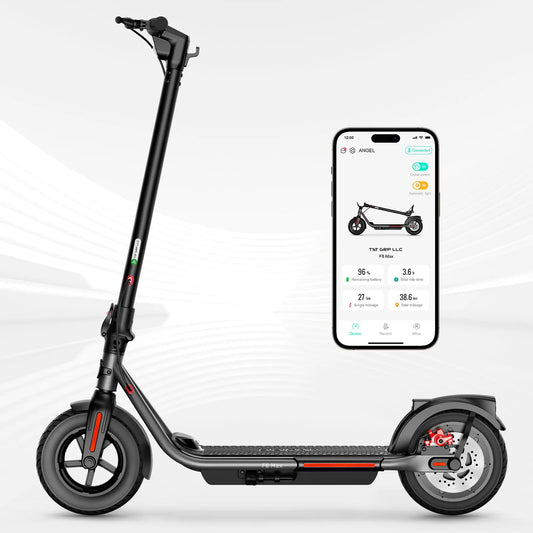 Dluxe Ave. TST Folding Electric Scooter for Adults 10" Solid Rear Tires E-Scooter 30 Miles Max Range Electric Scooter Adults 19 Mph Commute Adult Scooter with App Control Cruise Control and Smart Headlight