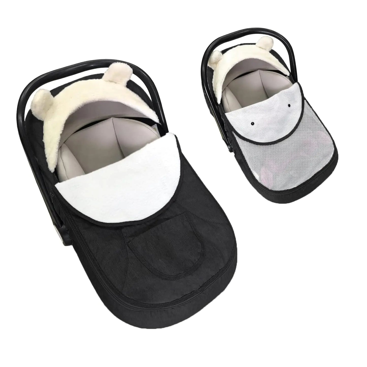 Dluxe Ave. Baby Car Seat Cover Winter Car Seat Cover for BabiesInfant Car Seat Cover for Boys & Girls-Keeps Baby Warm & Cozy2 in 1 Universal Baby Carseat Cover Fit for All Season