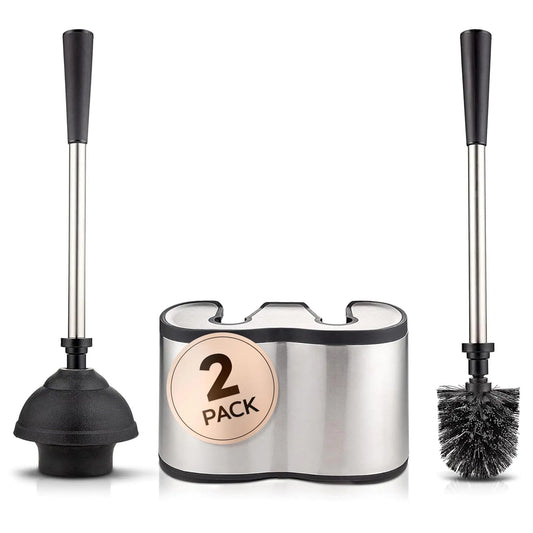 Dluxe Ave. 2 Pack Toilet Brush and Plunger Set