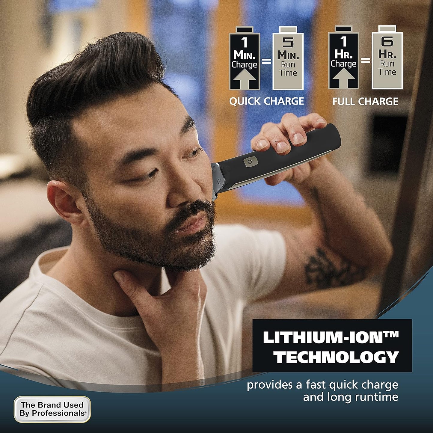Dluxe Ave. Rechargeable Lithium Ion 2.0 Beard Trimmer for Men/ Precision T Blade