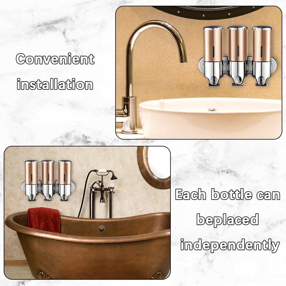 Dluxe Ave. Wall-Mounted Shampoo & Shower Gel Dispenser
