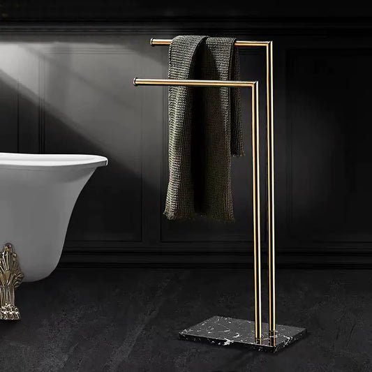 Dluxe Ave.Marble Freestanding Towel Rack for Bathroom Storage