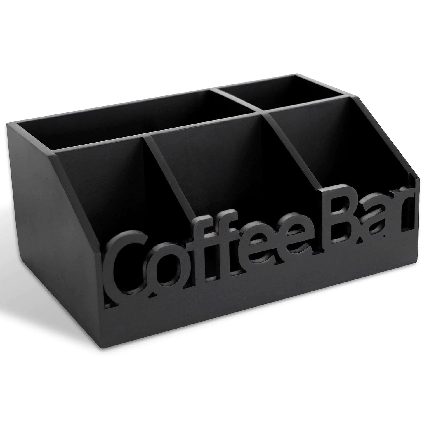 Dluxe Ave. Coffee Bar Organizer for Countertop / Wooden