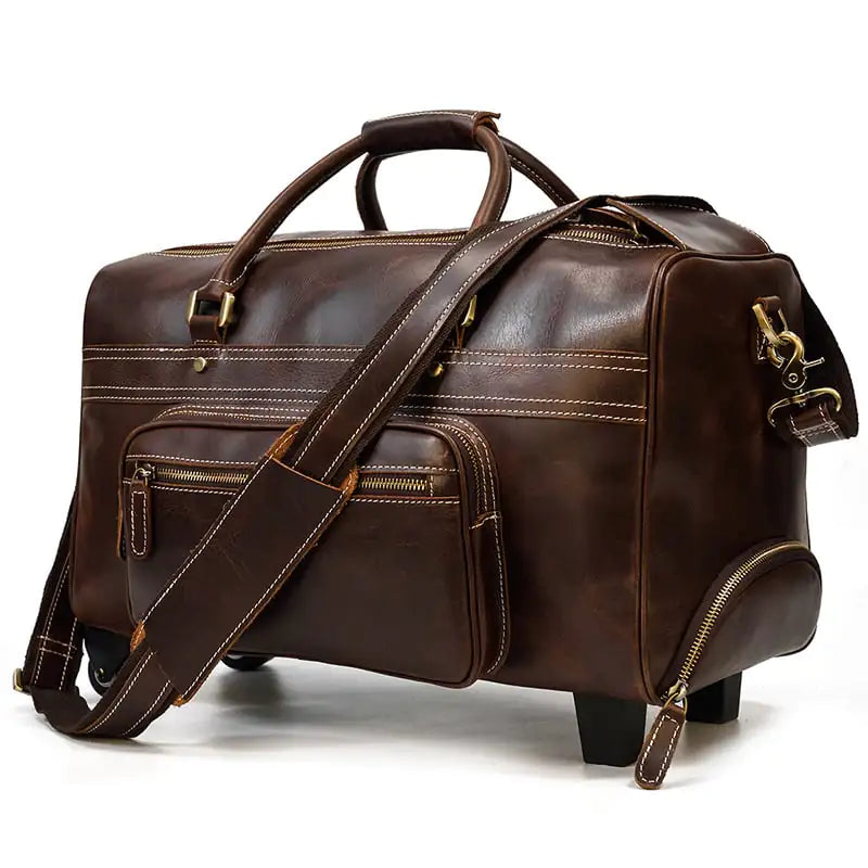 Dluxe Ave. Genuine Leather Large Travel Duffle Bag