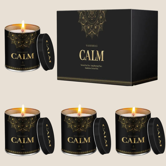 Dluxe Ave. Scented Candles 9 Oz Jar Candles for Home Office, Lavender Vanilla Rose & Sandalwood Lemon