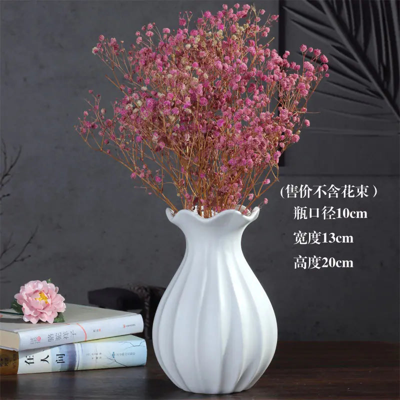 Dluxe Ave. Modern Minimalist Ceramic Vase for Home & Office Decor