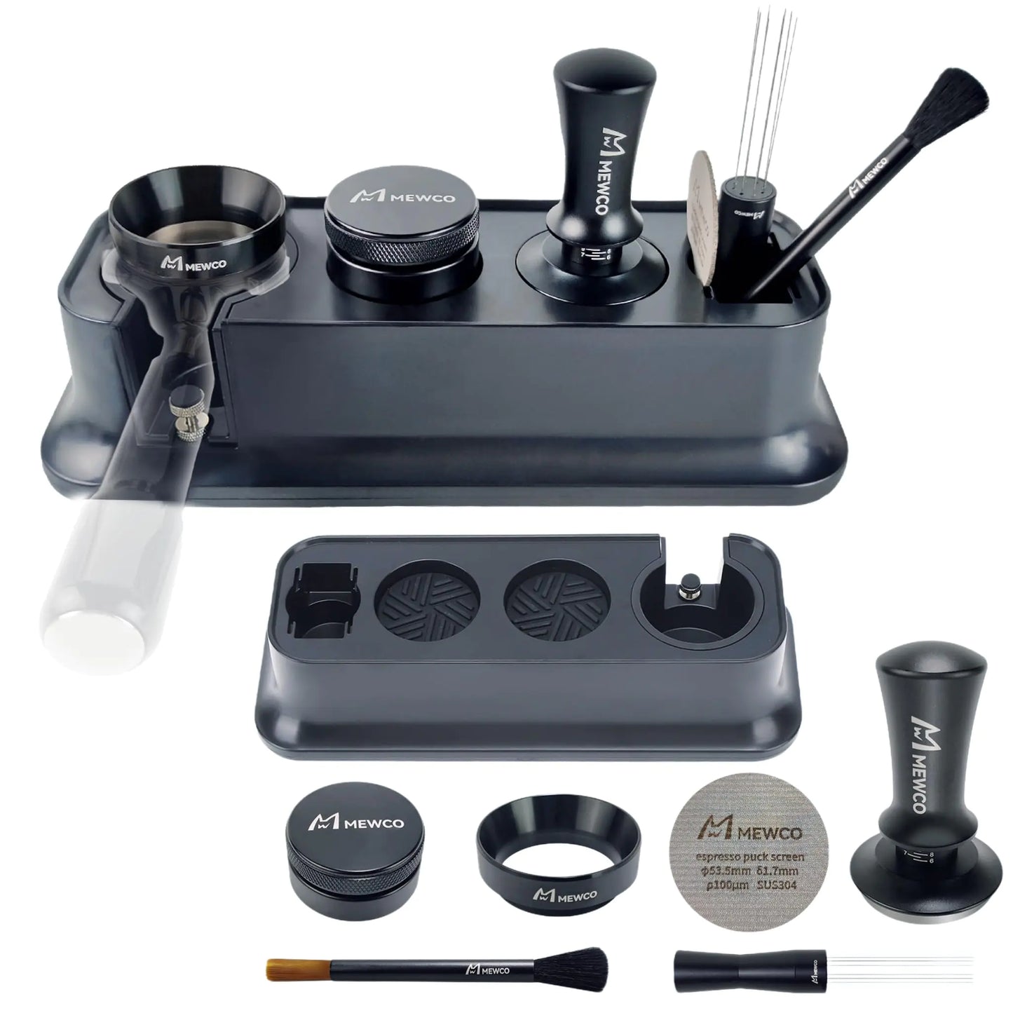 Dluxe Ave. 7 Pack Espresso Tamper Station&Coffee Distributor  (54 mm)