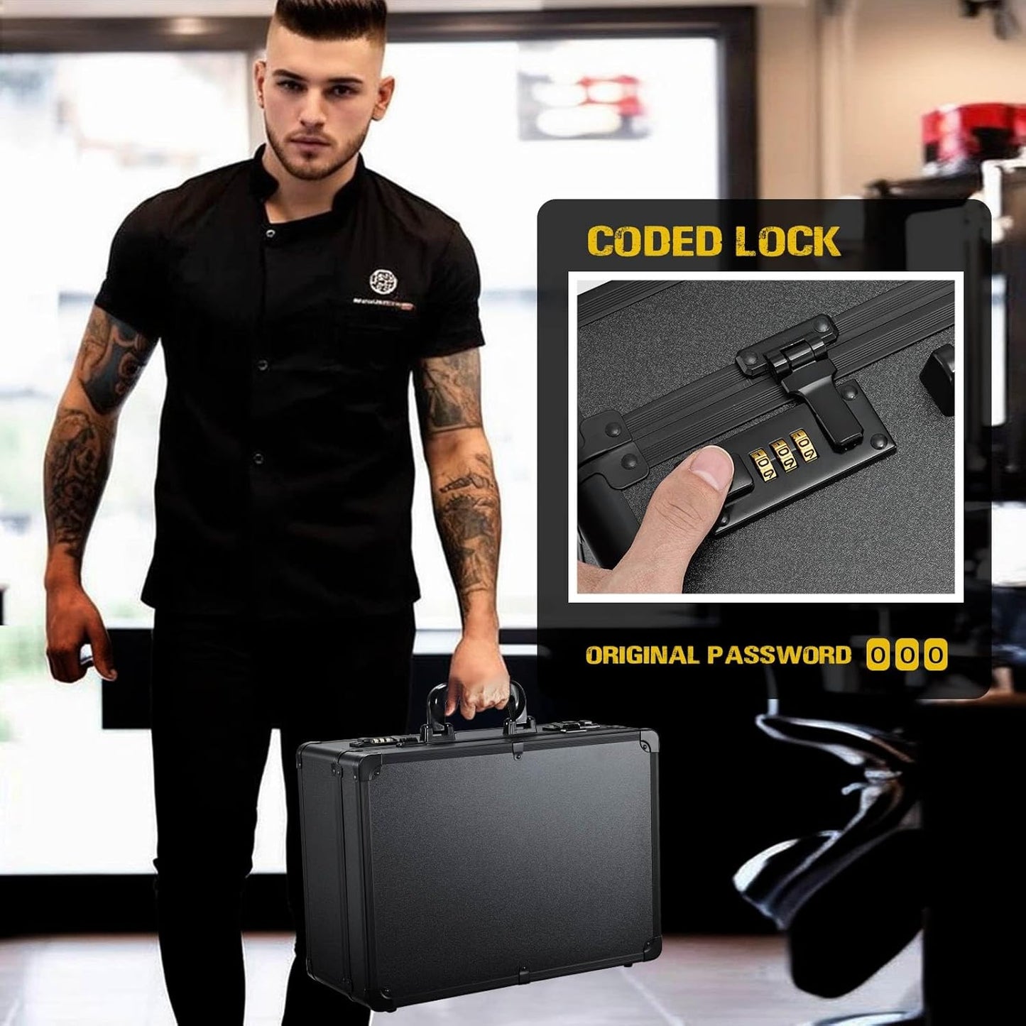 Dluxe Ave. Barber Accessories Case Lock/ Black