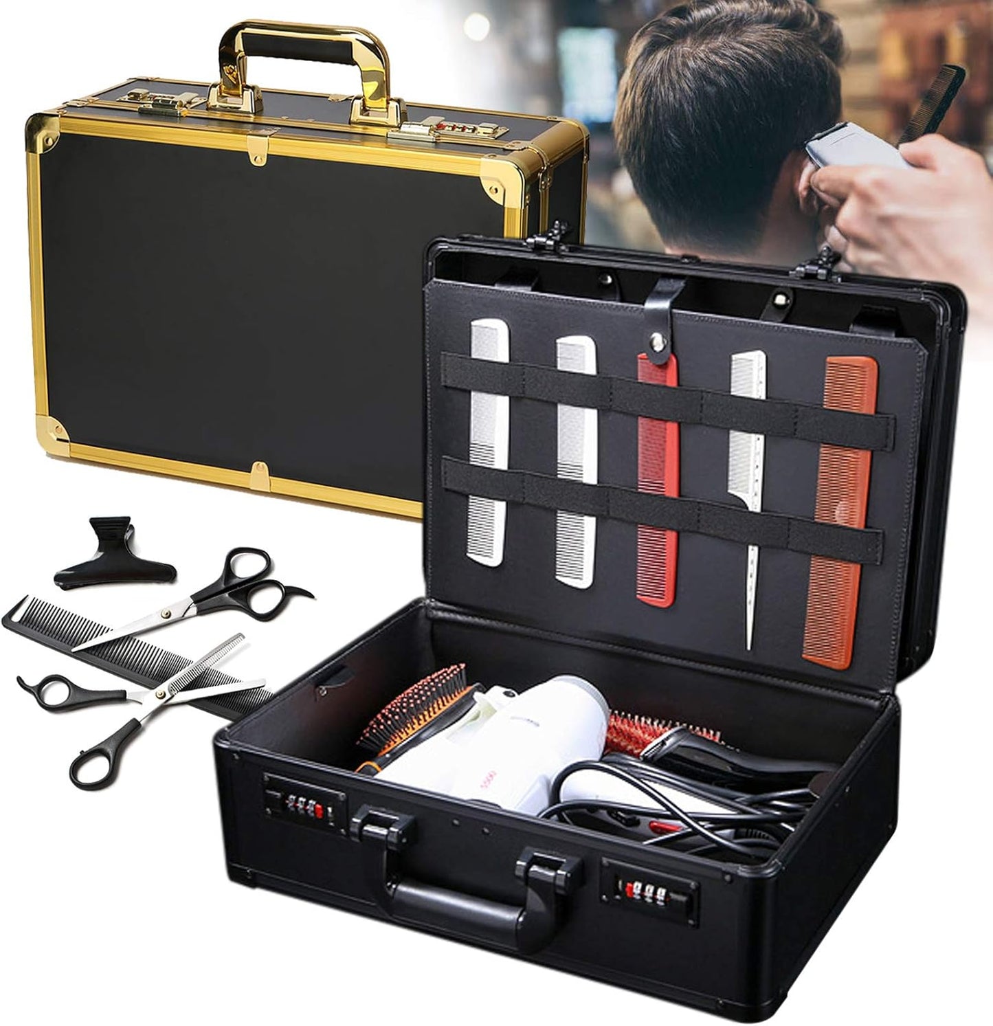 Dluxe Ave. Professional Barber Supplies Case/ Black