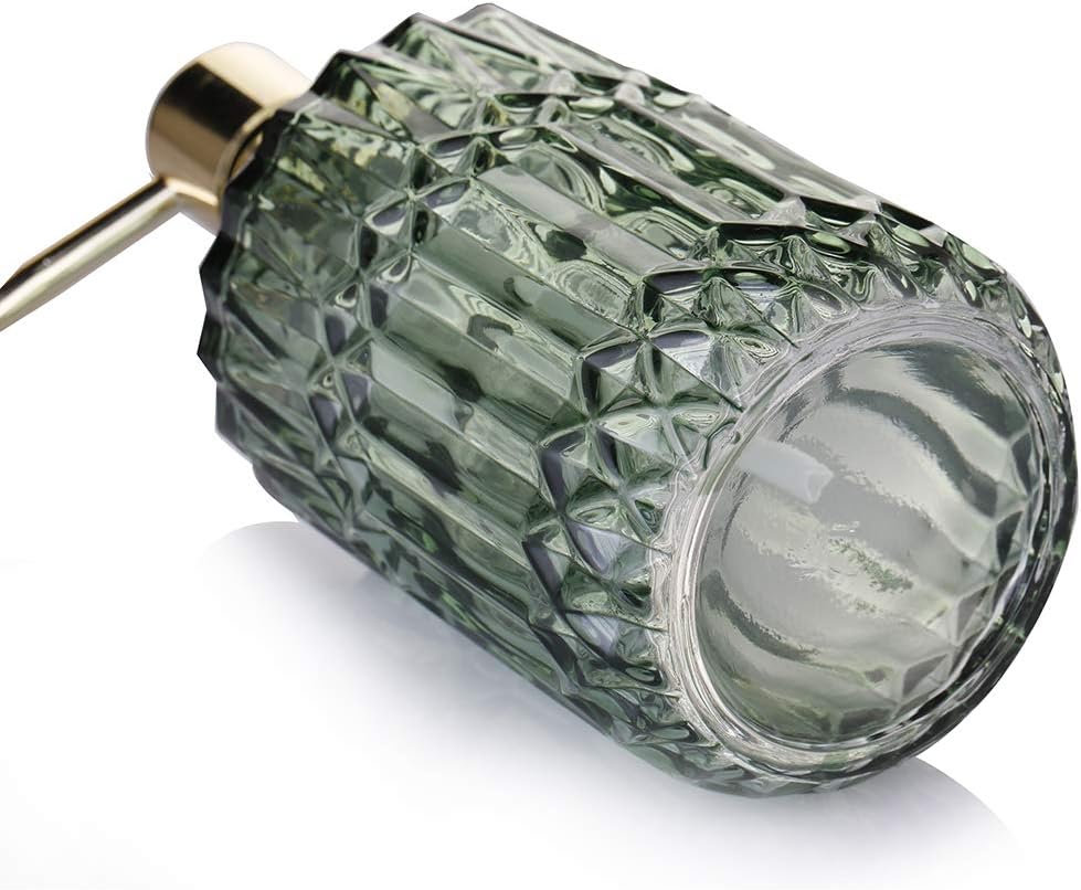 Dluxe Ave. YunNasi Soap Dispenser with Pump Refillable Liquid Hand Soap Dish Soap Dispensers for Bathroom Counter Kitchen Sink (Green)