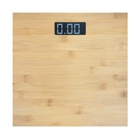 Dluxe Ave. JS Gourmet Wooden Bamboo Bathroom Body Weight Scale with Digital LCD Display