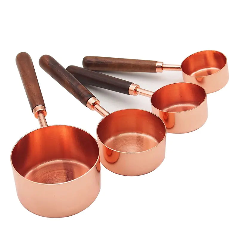 Dluxe Ave. Measuring Cup Set with Rose Gold Stainless Steel Spoons