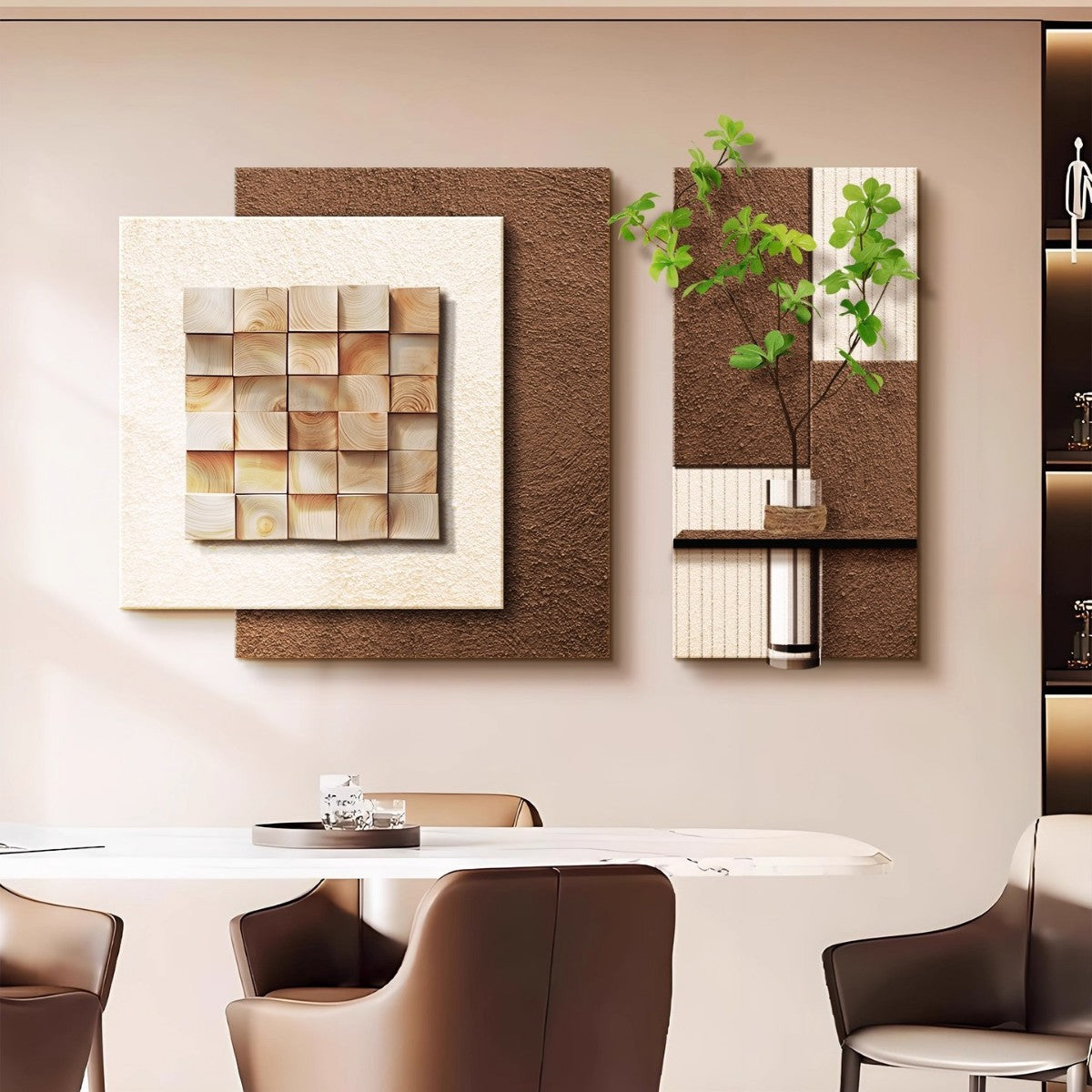 Abstract Modern Two-Panel Wall Art Decoration