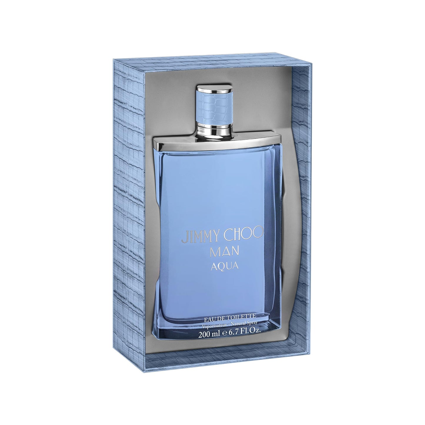 Dluxe Ave. JIMMY CHOO Man Aqua Jumbo Eau de Toilette Spray - Long Lasting Fragrance with notes of Grapefruit Geranium & Salty Moss - Sweet & Woody - 6.7 fl. oz.