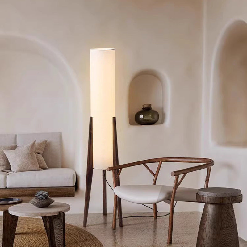 Dluxe Ave. New Chinese Style Natural Wood Floor Lamp
