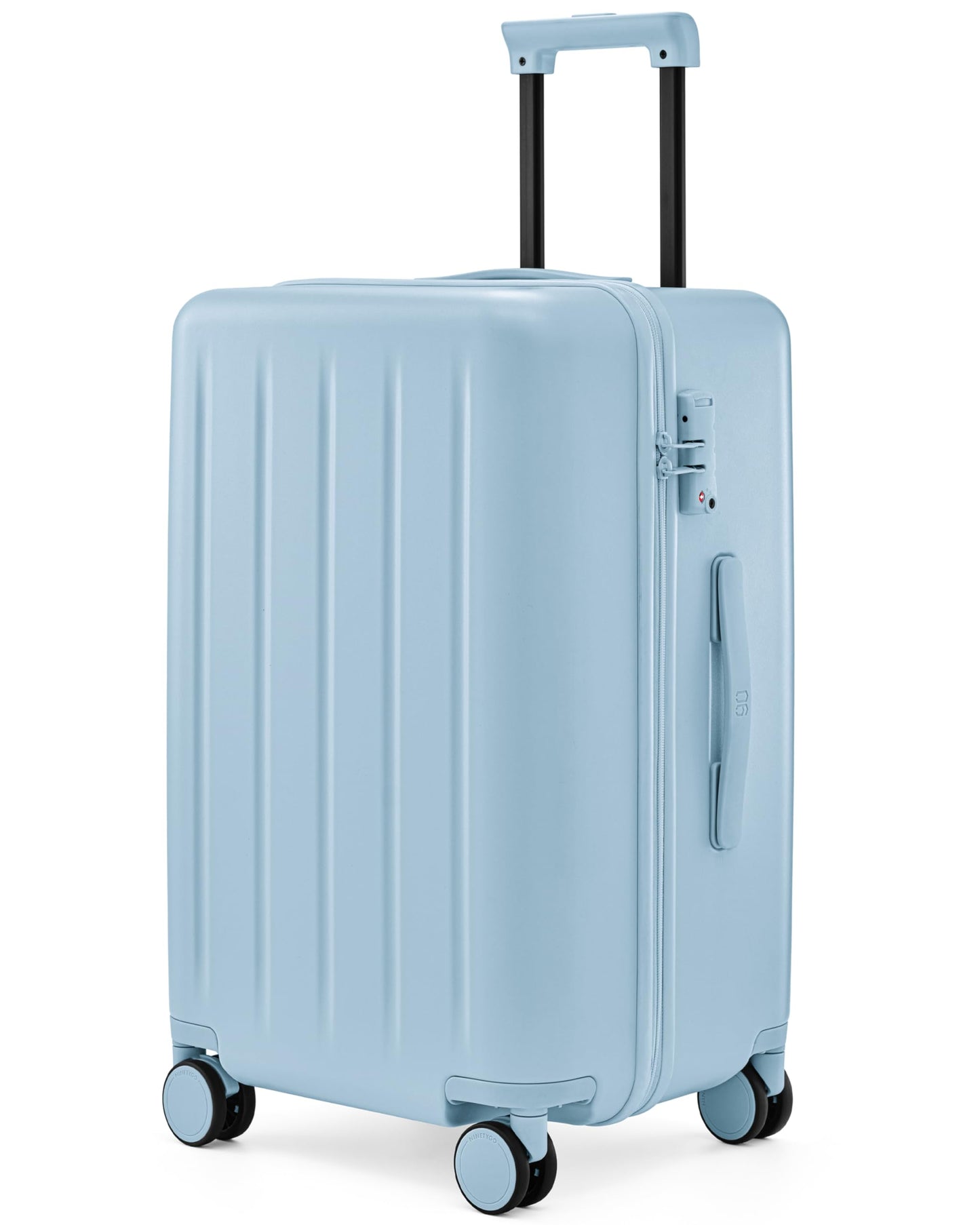 Dluxe Ave. Hardside Scratch resistant Luggag Spinner Wheels/Airline Approved/ Lightweight/TSA Lock (Sky Blue) Checked-22-Inch