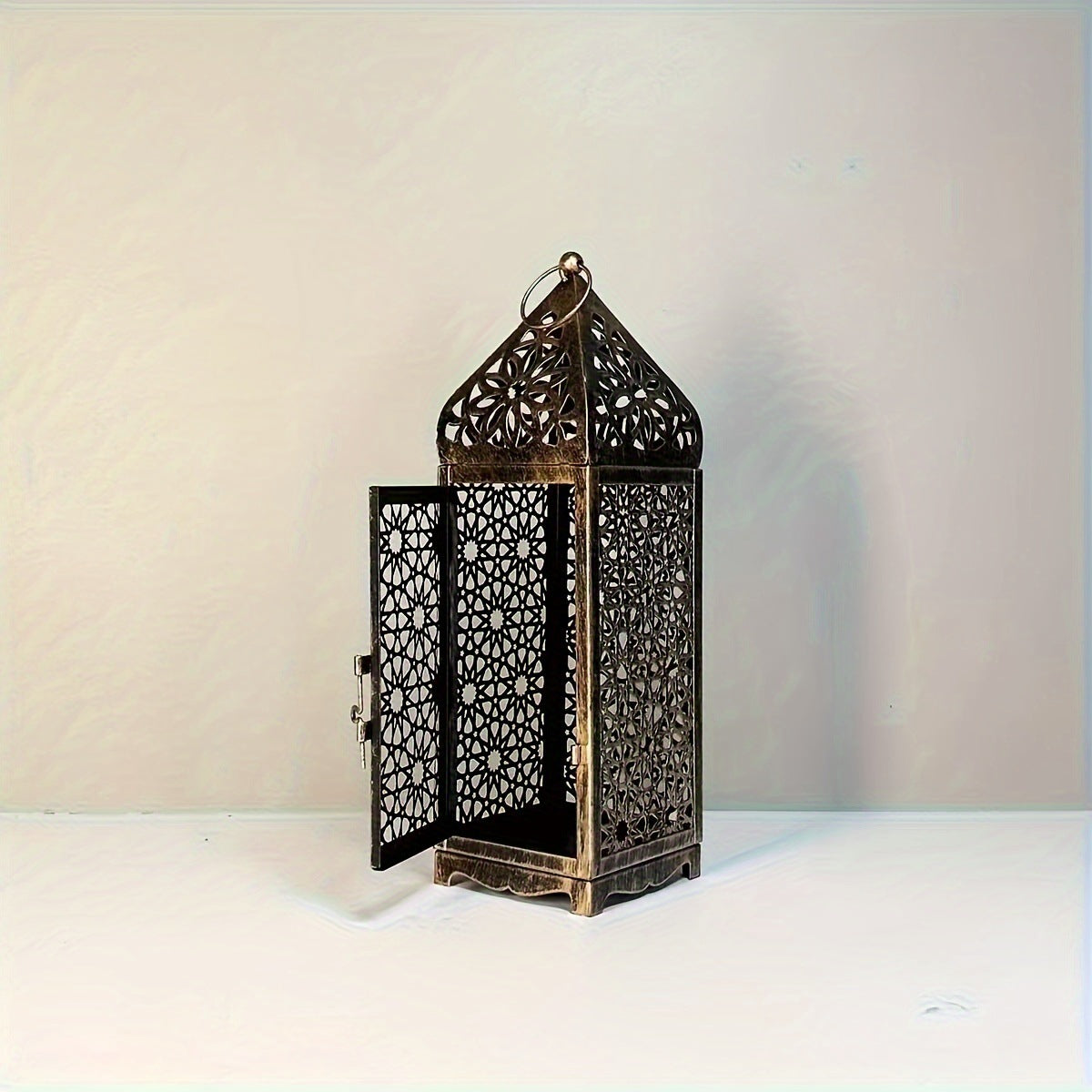 Moroccan Iron Hollow-Out Candle Lantern
