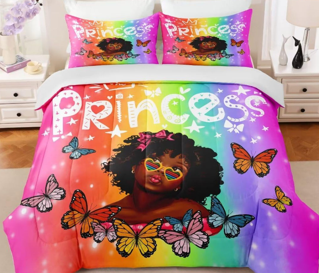 Dluxe Ave. ( TWIN ) 3 Pcs Comforter and Bedding Set/ Multi- Color