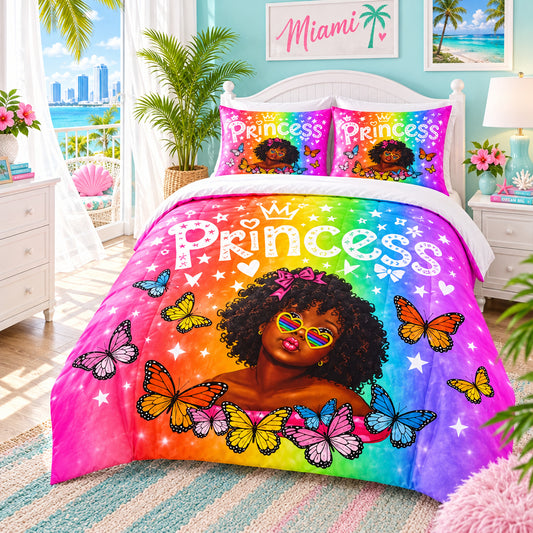 Dluxe Ave. (TWIN) 3 Pcs Comforter and Bedding Set/ Multi- Color