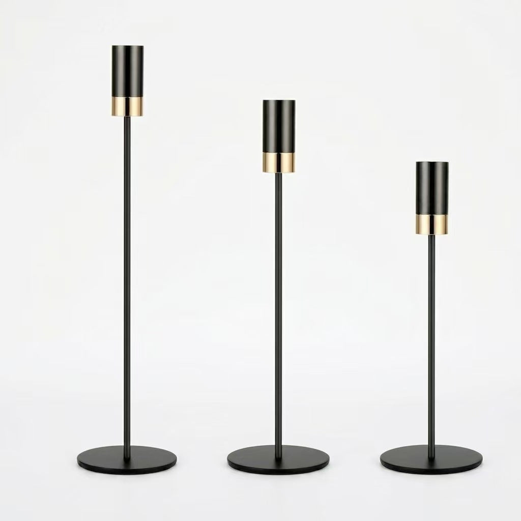 Golden Iron Candle Holder